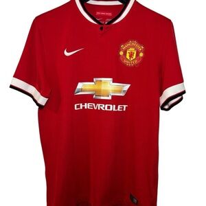 Nike Red Short-Sleeve Football Jersey with White Accents